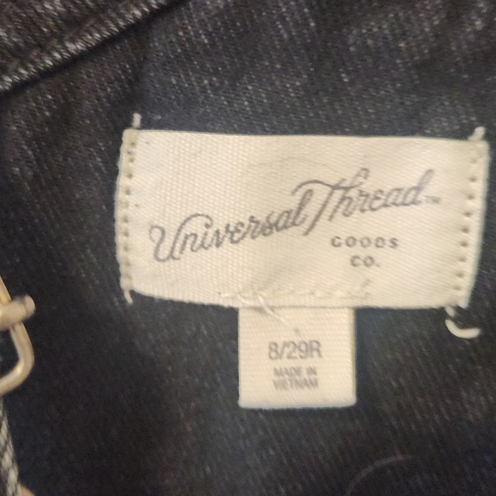 Universal Thread Black Denim Overall Jumpsuit - image 2